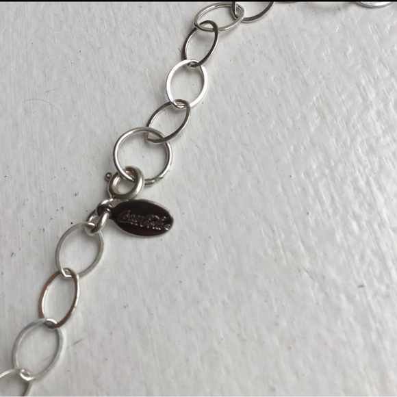 Sterling Silver Upcycled Glass Necklace Handmade - Picture 5 of 12